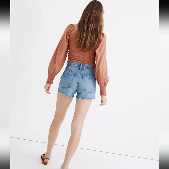 🆕Madewell | THE PERFECT JEAN SHORT Hi Rise Cutoff Jean Shorts Women's Size 33 - Picture 4 of 10
